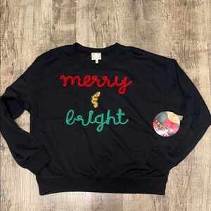 Black Merry & Bright Sweater
